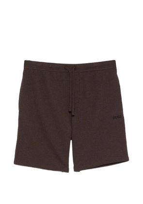 BOSS logo-embroidered shorts - Brown
