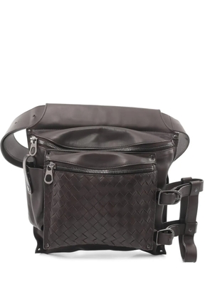 Bottega Veneta Pre-Owned 2000s Intrecciato leather messenger bag - Brown