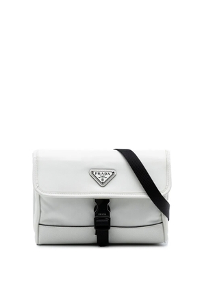 Prada Pre-Owned 2019-2025 Saffiano Trimmed Re Nylon Smartphone Case crossbody bag - White