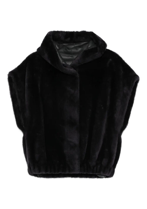 Arma Aurelie hooded faux-fur jacket - Black