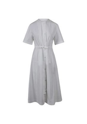 Laminar drawstring midi dress - White