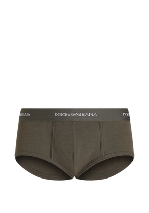 Dolce & Gabbana ribbed cotton Brando briefs - Green