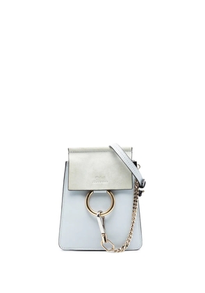 Chloé Pre-Owned 2019 Mini Calfskin and Suede Faye Bracelet Bag satchel - Blue