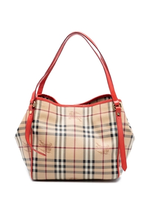 Burberry Pre-Owned 2000-2017 Small Haymarket Check Coated Canvas Canterbury tote bag - Orange