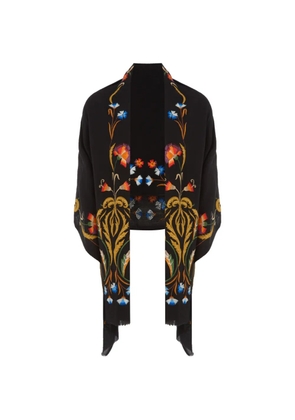 Temperley London embroidered scarf - Black