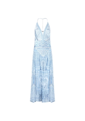 Camilla The Hum Of The Alhambra hardware detail slip dress - Blue