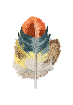 Undercover leaf-motif brooch - Neutrals