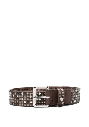 Htc Los Angeles studded belt - Brown