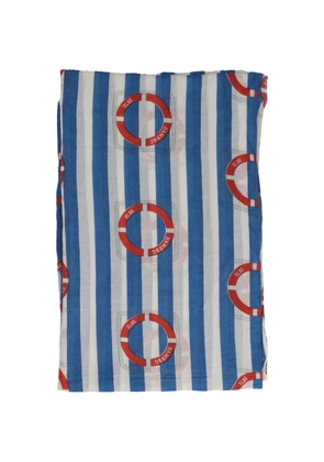 Vintage striped scarf - Blue