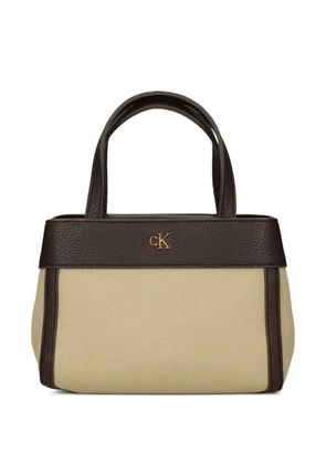 Calvin Klein logo-plaque tote bag - Neutrals