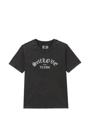 izzue print T-shirt - Black