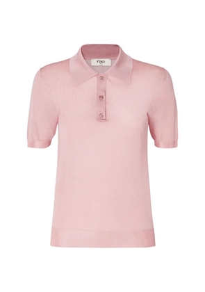 FENDI buttoned polo shirt - Pink