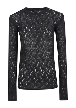 PINKO open-work wool jumper - Black