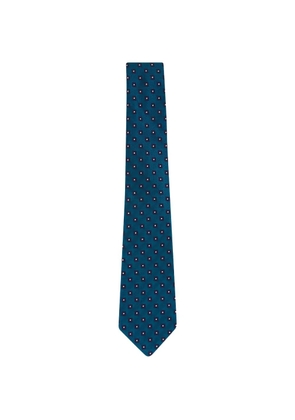 Zegna geometric-print tie - Blue
