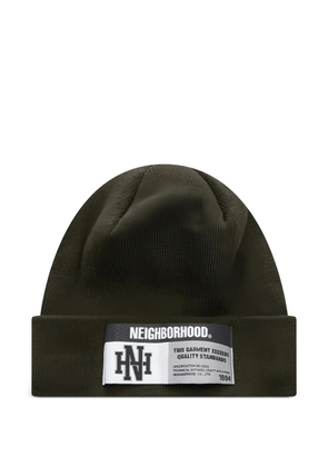 Neighborhood label detail beanie - Green