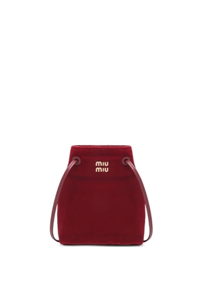 Miu Miu logo velvet mini bag - Red