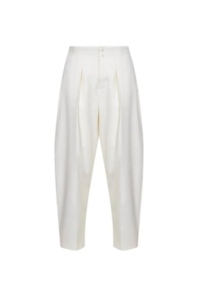 Jacquemus Moisson double button pleated trousers - White