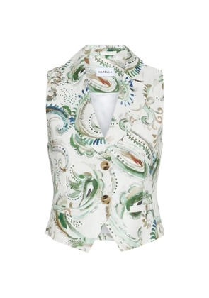 Marella paisley-patterned vest - White