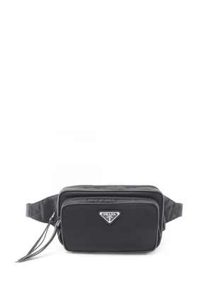Prada Pre-Owned 2013-2026 Saffiano Trimmed Tessuto belt bag - Black