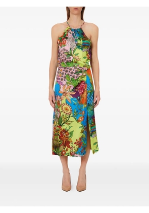 LIU JO halterneck floral print dress - Green