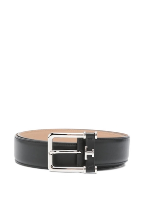 Tod's leather logo-detail belt - Black