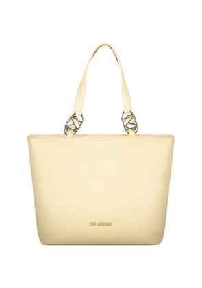 Love Moschino logo-plaque tote bag - Neutrals