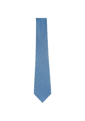 Zegna medallion-pattern tie - Blue