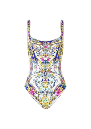 Camilla España Nirvana underwire square neck swimsuit - White