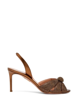 Aquazzura crystal-embellished sandals - Brown