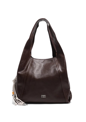Bimba y Lola tassel leather shoulder bag - Brown