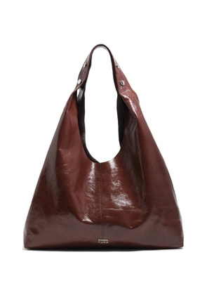 Bimba y Lola maxi Bikini leather shoulder bag - Brown