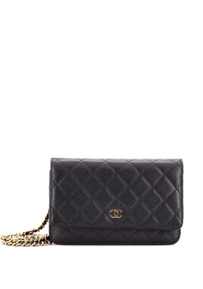 CHANEL Pre-Owned Wallet on Chain Quilted Caviar crossbody bag - Black