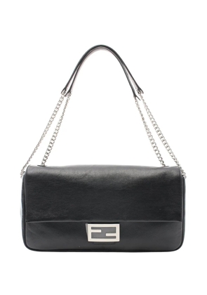 Fendi Pre-Owned 2000-2010 Large Leather Chain Baguette shoulder bag - Black