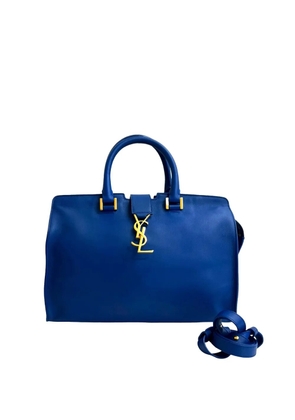Saint Laurent Pre-Owned 2015 Small Leather Monogram Downtown Cabas satchel - Blue