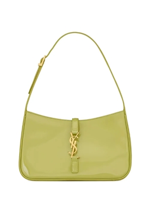 Saint Laurent LE 5 À 7 logo-plaque tote bag - Green