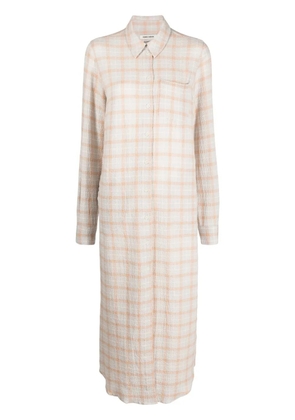 Henrik Vibskov curry-check print shirt dress - Grey