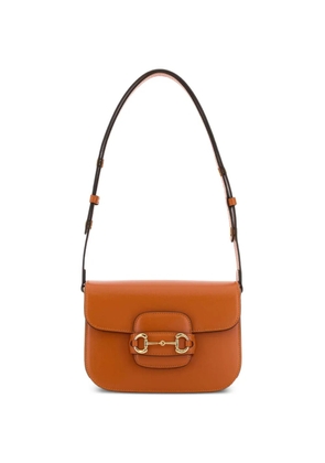 Gucci small horsebit 1955 leather shoulder bag - Orange