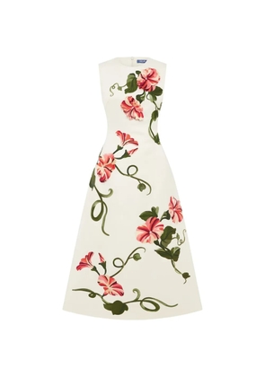 Leo Lin Cleo floral midi dress - White