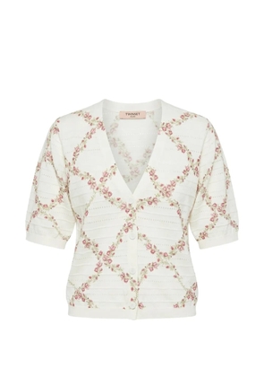 TWINSET cherry-print cardigan - Neutrals