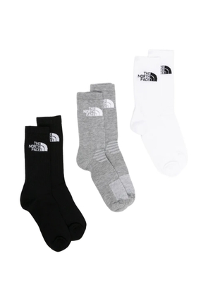The North Face logo-detail socks (set of three) - Black
