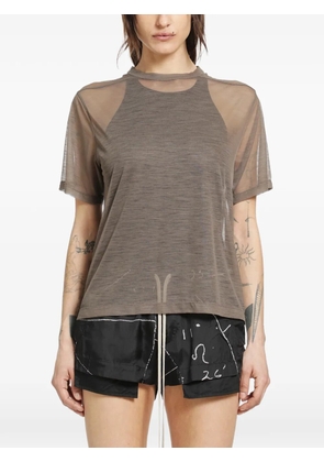 Rick Owens sheer T-shirt - Brown