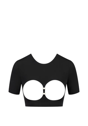 Maison Close Ouvert cut-out crop top - Black