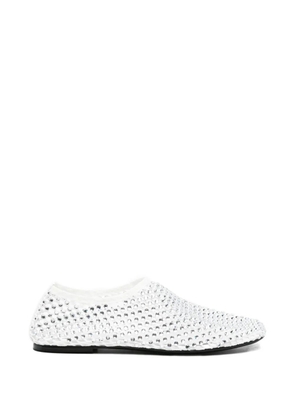strategia shoes embellished ballet flats - White