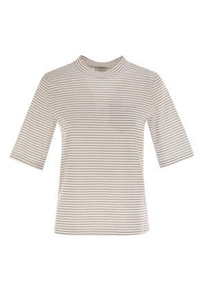 Peserico striped-pattern pocket T-shirt - Neutrals
