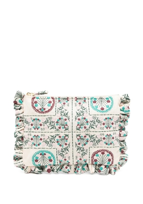 La DoubleJ Florette Tiles jacquard clutch bag - Neutrals