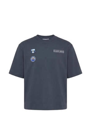 Marine Serre scout patches crew-neck T-shirt - Blue