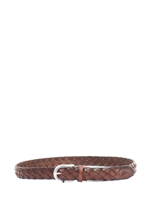 ALBERTO LUTI woven-leather belt - Brown