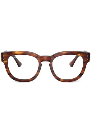 Ray-Ban Mega Hawkeye logo-lettering glasses - Brown