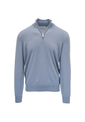 Brunello Cucinelli zip cashmere sweater - Blue
