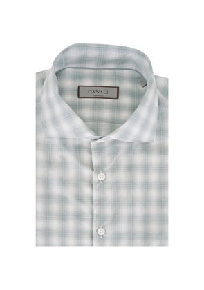 Canali plaid woven shirt - Green